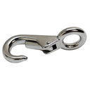 T316 Stainless Steel Fixed Eye Boat Snap Hook, Marine Grade 316 Clip for Rope, Chain, Cable, Rigging, and Outdoor Use - PACK 5