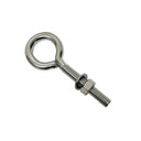 Marine Boat T316 Stainless Steel Turned Eye Bolt, Eye Screw with Nut and Washer Included for Dock, Deck, and Rigging Use