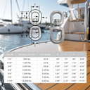 Galvanized Steel Eye & Eye Swivel for Marine Boats, Mooring Connector and Rigging Hardware for Chain, Rope, and Cable