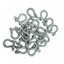 Screw Pin Anchor D Ring Shackle, Galvanized Steel Drop Forged Rigging Connector for Chain, Rope, Cable, and Towing