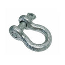 Screw Pin Anchor D Ring Shackle, Galvanized Steel Drop Forged Rigging Connector for Chain, Rope, Cable, and Towing