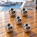 Marine T316 Stainless Steel 1/4" - 20 Thread Left Hand, Right Hand Ball Nut UNC Cap Dome Bolt - PACK 5