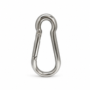 T316 Stainless Steel Carabiner Spring Snap Hook, Marine Grade Clip Connector for Rope, Chain, Cable, Boat - PACK 5