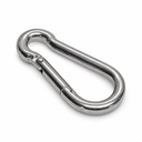 T316 Stainless Steel Carabiner Spring Snap Hook, Marine Grade Clip Connector for Rope, Chain, Cable, Boat - PACK 5