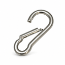 T316 Stainless Steel Carabiner Spring Snap Hook, Marine Grade Clip Connector for Rope, Chain, Cable, Boat - PACK 5