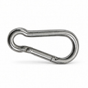 T316 Stainless Steel Carabiner Spring Snap Hook, Marine Grade Clip Connector for Rope, Chain, Cable, Boat - PACK 5
