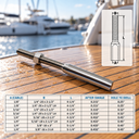 Marine Grade T316 Stainless Steel Lifeline Threaded Stud, Cable Rail Wire Terminal Fitting for Boat, Deck - PACK 4