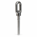 T316 Stainless Steel Swivel Gate Eye Hand Swage Stud, Marine Cable Wire Rope Fitting for Deck, Lifeline, Rigging - PACK 4