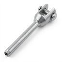 Marine Grade T316 Stainless Steel Machined Swage Fork Terminal, Cable Railing Wire Rope Fitting for Boat, Dock, Outdoor Use - PACK 4
