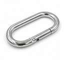 T316 Stainless Steel Straight Snap Hook Oval Carabiner, Marine Boat Quick Connect Clip for Rigging, Sailing, and Outdoor Use - PACK 5