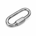 T316 Stainless Steel Quick Link Connector, Marine Boat Screw Link for Rigging, Sailing, Rope, Chain, and Utility Hardware - PACK 5