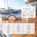 Marine T304 Stainless Steel Footman Loop Pad Eye Strap, Deck Mount Tie Down Hardware for Strap, Webbing, Rope, and Cable - PACK 10