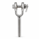 Marine Grade T316 Stainless Steel Left Hand Turnbuckle Jaw, Drop Forged Rigging Hardware for Boat, Dock, and Outdoor Use - PACK 4