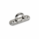 T304 Stainless Steel Oblong Pad Eye Plate, Marine Formed Welded Eye Hardware for Rigging, Tie Down, Rope, and Cable - PACK 4