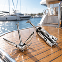 T316 Stainless Steel Folding Grapnel Anchor, Marine Boat Fishing Anchor for Yacht, Kayak, Canoe, Dinghy, and Outdoor Use