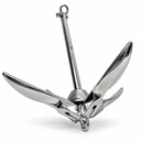 T316 Stainless Steel Folding Grapnel Anchor, Marine Boat Fishing Anchor for Yacht, Kayak, Canoe, Dinghy, and Outdoor Use