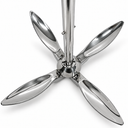T316 Stainless Steel Folding Grapnel Anchor, Marine Boat Fishing Anchor for Yacht, Kayak, Canoe, Dinghy, and Outdoor Use