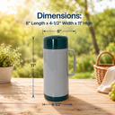 1L / 33 oz Insulated Food Jar, Double Lid Vacuum Insulated Leakproof Thermal Lunch Container for Soup, Stew, and Meals