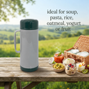 1L / 33 oz Insulated Food Jar, Double Lid Vacuum Insulated Leakproof Thermal Lunch Container for Soup, Stew, and Meals