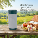 1.6L / 56 oz Insulated Food Jar, Double Lid Vacuum Insulated Leakproof Thermal Lunch Container for Soup, Stew, and Meals