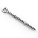 T316 Stainless Steel Fully Threaded 5/8" x 12" Welded Eye Bolt 2400 Lbs WLL