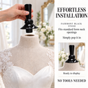 Fairmont 99mm Black Mannequin Neck Block, Dress Form Neck Top Finial, Replacement Neck Cap for Fabric Mannequin Displays