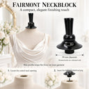 Fairmont 99mm Black Mannequin Neck Block, Dress Form Neck Top Finial, Replacement Neck Cap for Fabric Mannequin Displays