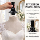 Fairmont 99mm Black Mannequin Neck Block, Dress Form Neck Top Finial, Replacement Neck Cap for Fabric Mannequin Displays