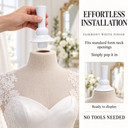 Fairmont 99mm White Mannequin Neck Block, Dress Form Neck Top Finial, Replacement Neck Cap for Fabric Mannequin Displays