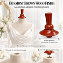 Fairmont 99mm Walnut Mannequin Neck Block, Dress Form Neck Top Finial, Replacement Neck Cap for Fabric Mannequin Displays
