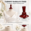 Fairmont 99mm Mahogany Mannequin Neck Block, Dress Form Neck Top Finial, Replacement Neck Cap for Fabric Mannequin Displays
