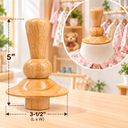 Champagne 1-1/4" Mannequin Neck Cap, Solid Wood Neck Block For Fabric Children’s Dress Forms And Kids Apparel Displays