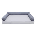 Model-6 QUEEN SIZE Bolster & Back Pillow Cushion Outdoor SLIP COVER ONLY