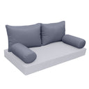 Model-2 CRIB SIZE Bolster & Back Pillow Cushion Outdoor SLIP COVER ONLY