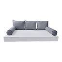 Model-3 QUEEN SIZE Bolster & Back Pillow Cushion Outdoor SLIP COVER ONLY