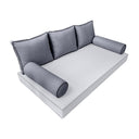 Model-3 QUEEN SIZE Bolster & Back Pillow Cushion Outdoor SLIP COVER ONLY