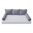 Model-3 QUEEN SIZE Bolster & Back Pillow Cushion Outdoor SLIP COVER ONLY