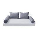 Model-4 TWIN SIZE Bolster & Back Pillow Cushion Outdoor SLIP COVER ONLY