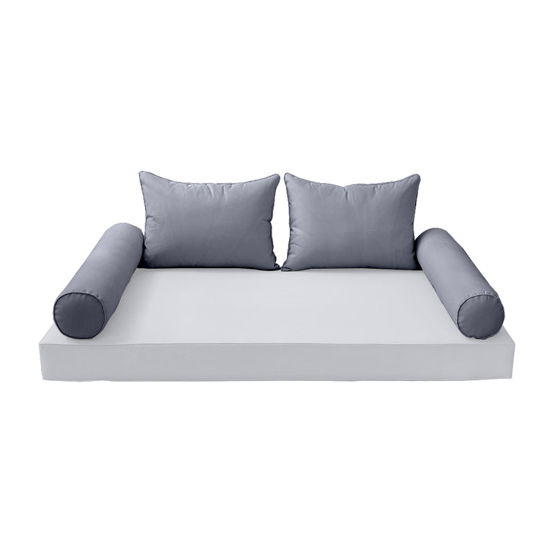 Model-4 FULL SIZE Bolster & Back Pillow Cushion Outdoor SLIP COVER ONLY