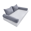 Model-4 TWIN SIZE Bolster & Back Pillow Cushion Outdoor SLIP COVER ONLY