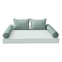 Model-4 TWIN SIZE Bolster & Back Pillow Cushion Outdoor SLIP COVER ONLY