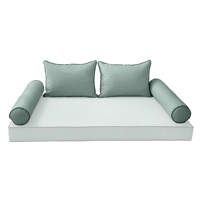 Model-4 FULL SIZE Bolster & Back Pillow Cushion Outdoor SLIP COVER ONLY