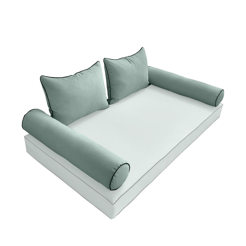 Model-4 FULL SIZE Bolster & Back Pillow Cushion Outdoor SLIP COVER ONLY
