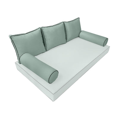 Model-3 TWIN SIZE Bolster & Back Pillow Cushion Outdoor SLIP COVER ONLY