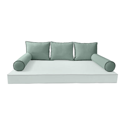 Model-3 TWIN SIZE Bolster & Back Pillow Cushion Outdoor SLIP COVER ONLY