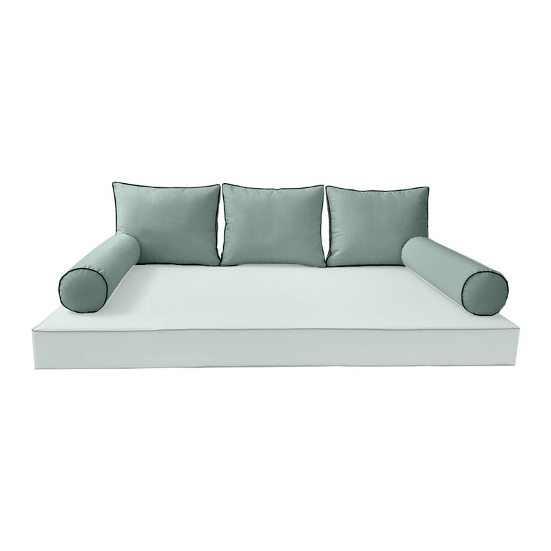 Model-3 TWIN SIZE Bolster & Back Pillow Cushion Outdoor SLIP COVER ONLY