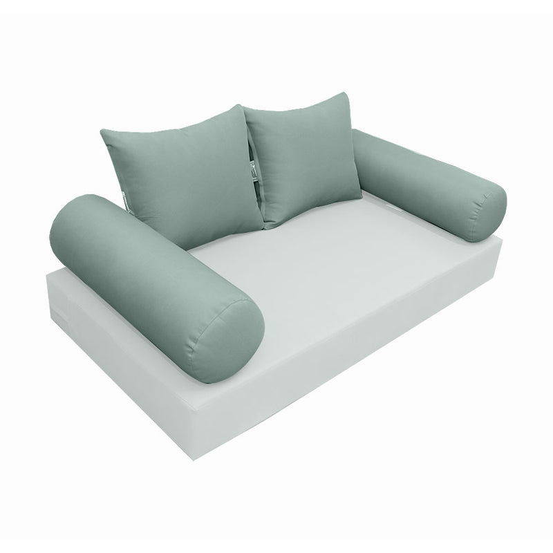 Model-4 FULL SIZE Bolster & Back Pillow Cushion Outdoor SLIP COVER ONLY