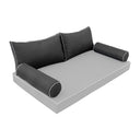 Model-2 CRIB SIZE Bolster & Back Pillow Cushion Outdoor SLIP COVER ONLY