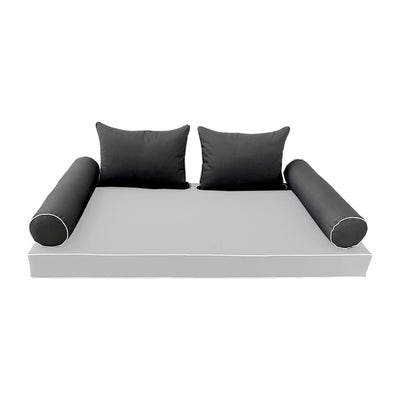 Model-4 FULL SIZE Bolster & Back Pillow Cushion Outdoor SLIP COVER ONLY