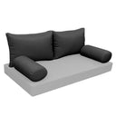 Model-2 QUEEN SIZE Bolster & Back Pillow Cushion Outdoor SLIP COVER ONLY